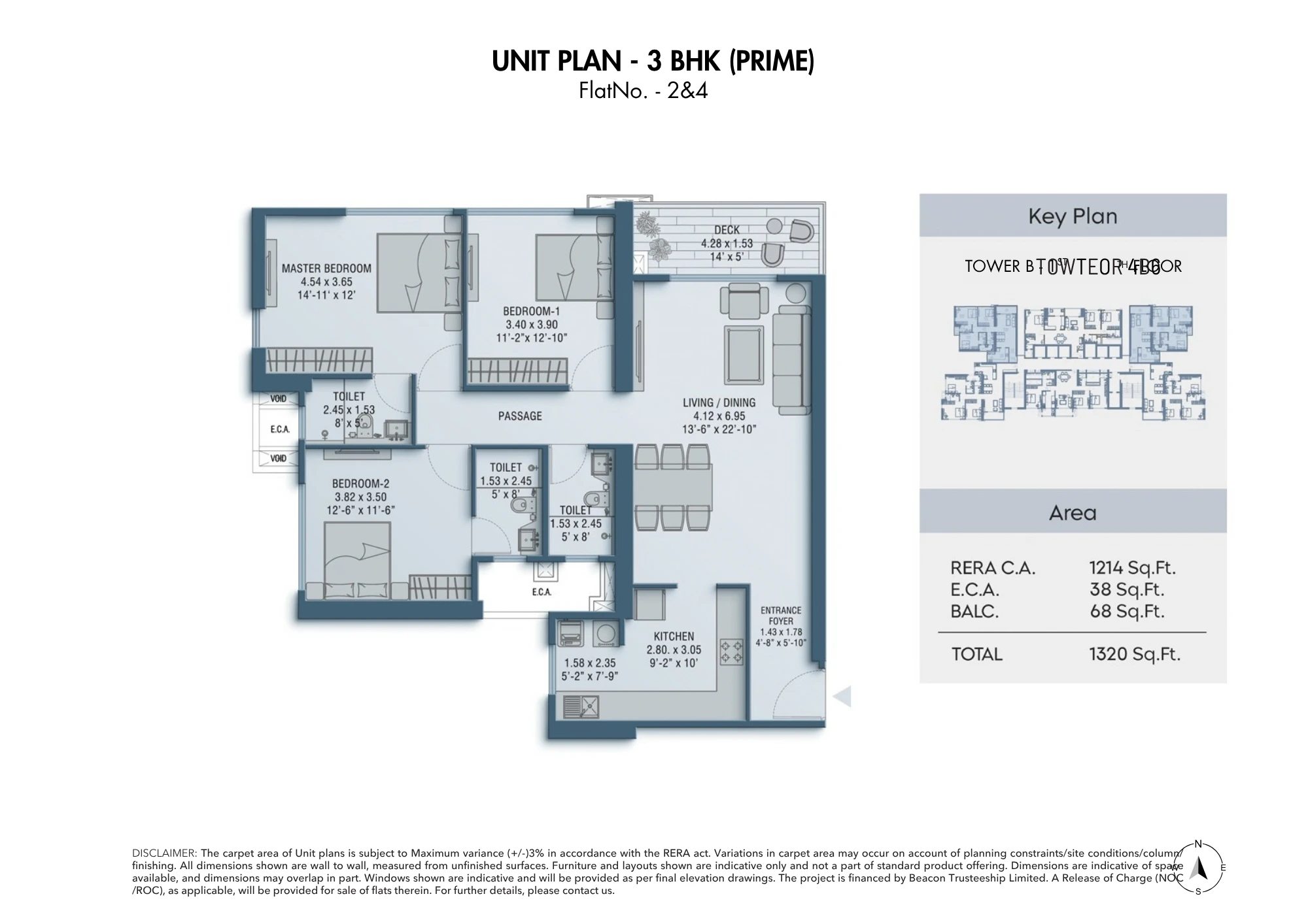Shapoorji Pallonji One Hills 3 BHK PRIME Floor Plan Kandivali East
